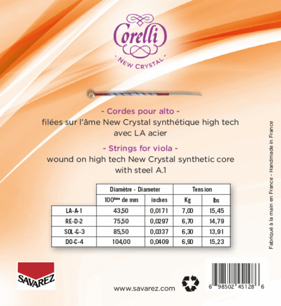 Corelli Strings para viola New Crystal - Forte (730FB)