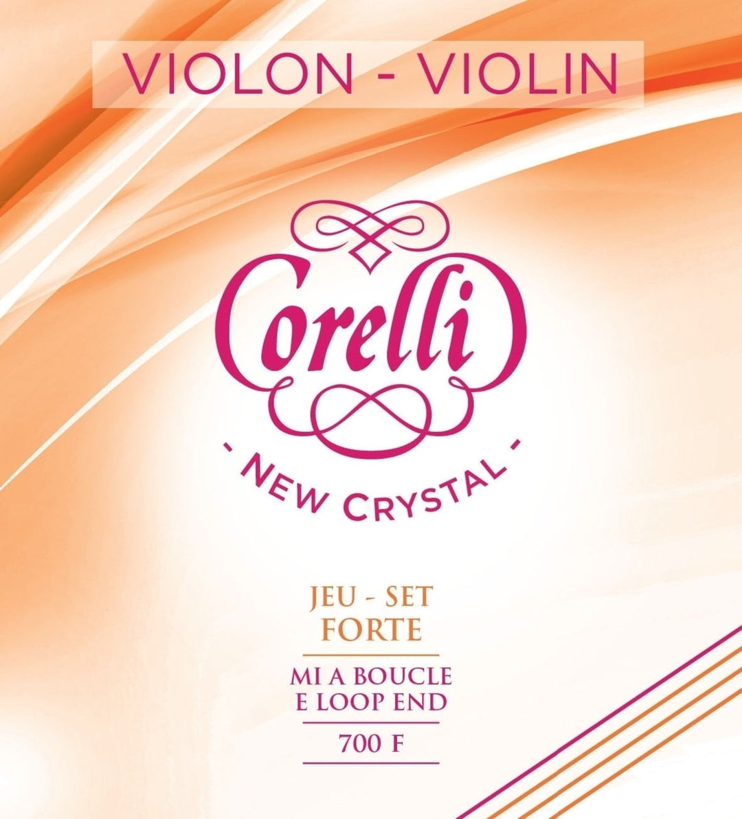 Cuerdas de violín Corelli New Crystal - Forte (702F)