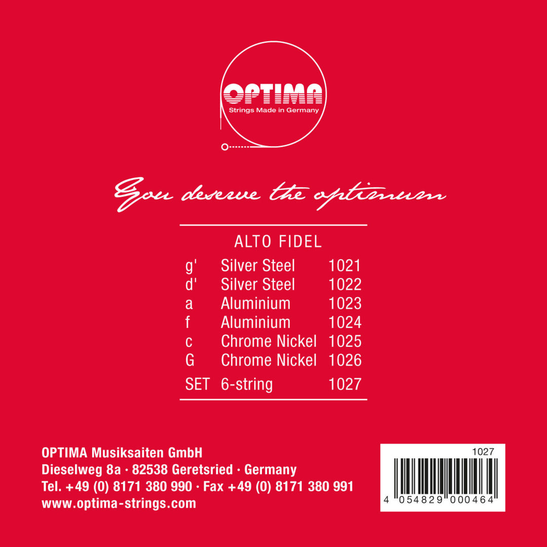 Optima Fidel strings Steel - Set de 6 cuerdas (1027)