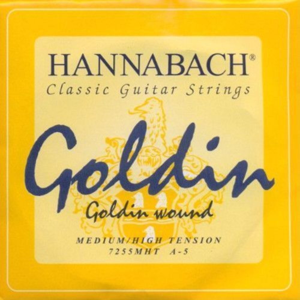 Hannabach 725 A5 cuerda de bajo para guitarras clásicas, tensión medium/alta
