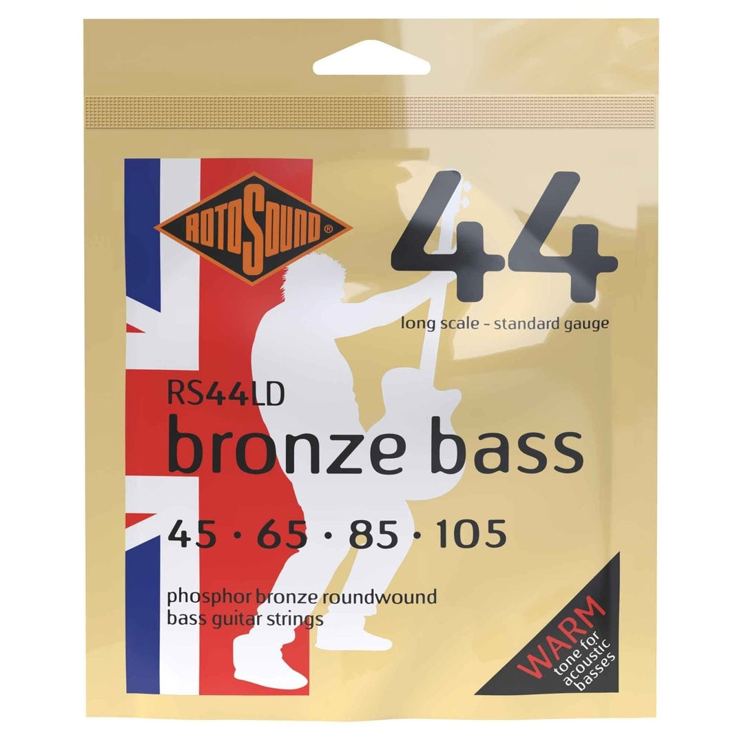 Cuerdas Rotosound para bajo acústico Bronze Bass 44 - Set de 4 cuerdas Standard 45-105 (RS44LD)