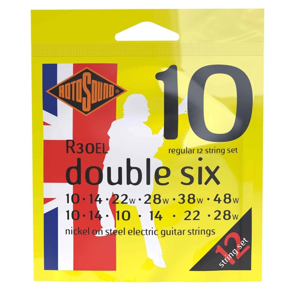 Rotosound Roto Yellows R30EL Double Six para guitarra eléctrica de 12 cuerdas 10-48