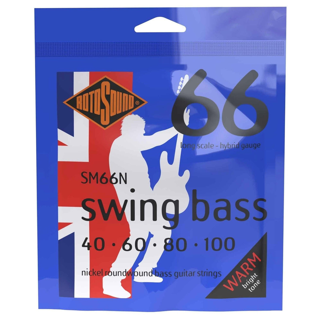 Cuerdas para bajo eléctrico Rotosound Swing Bass 66 - Set de 4 cuerdas Nickel Hybrid 40-100 (SM66N)