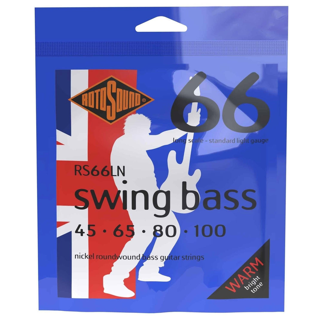 Cuerdas para bajo eléctrico Rotosound Swing Bass 66 - Set de 4 cuerdas Nickel Standard Light 45-100 (RS66LN)