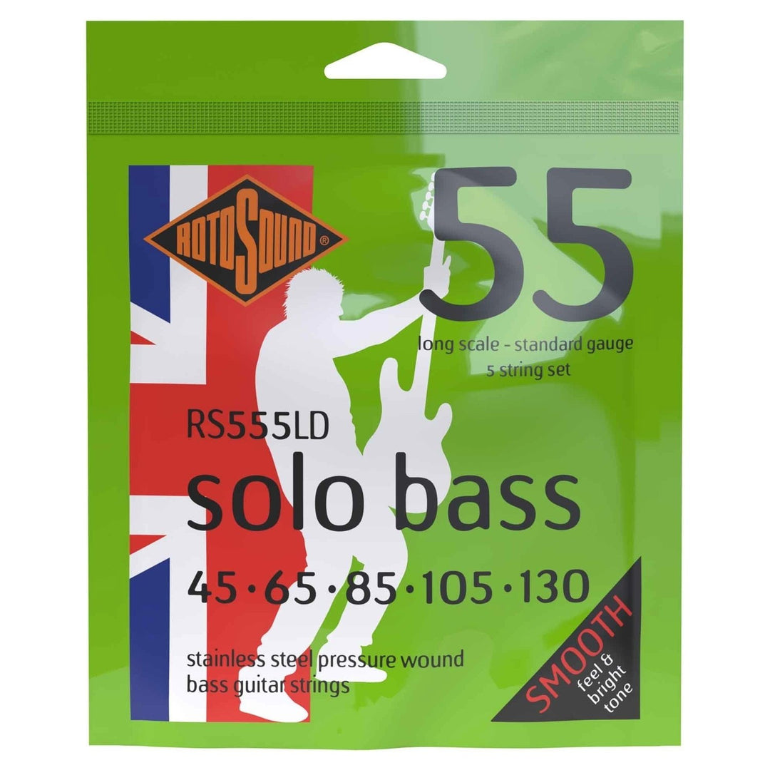 Rotosound cuerdas para bajo eléctrico Solo Bass 55 - Set 5 cuerdas Standard 45-130 (RS555LD)
