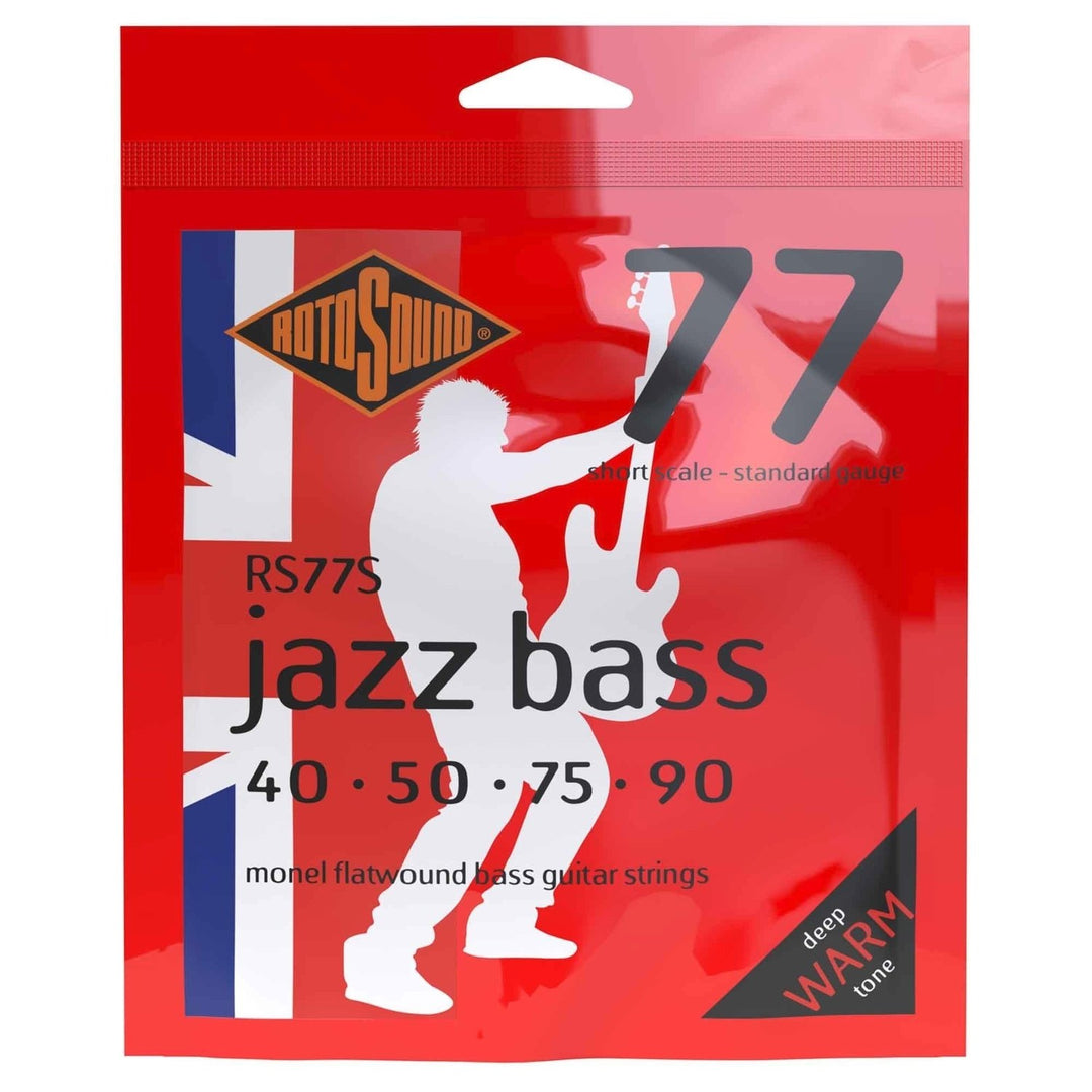 Cuerdas Rotosound Jazz Bass Jazz Bass 77 - Juego de 4 cuerdas Short 40-90 //Longitud de escala Short (30"/760mm) (RS77S)