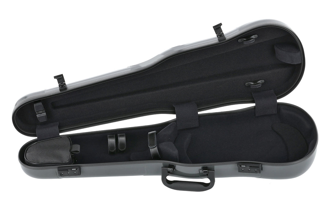 GEWA Estuches de violín con forma Air 1.7 - gris de alto brillo
