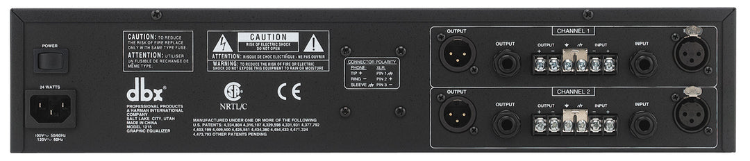dbx 1215 Ecualizador Gráfico de 2x 15 Bandas