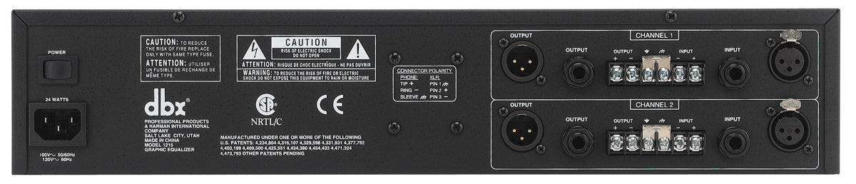 dbx 1215 Ecualizador Gráfico de 2x 15 Bandas