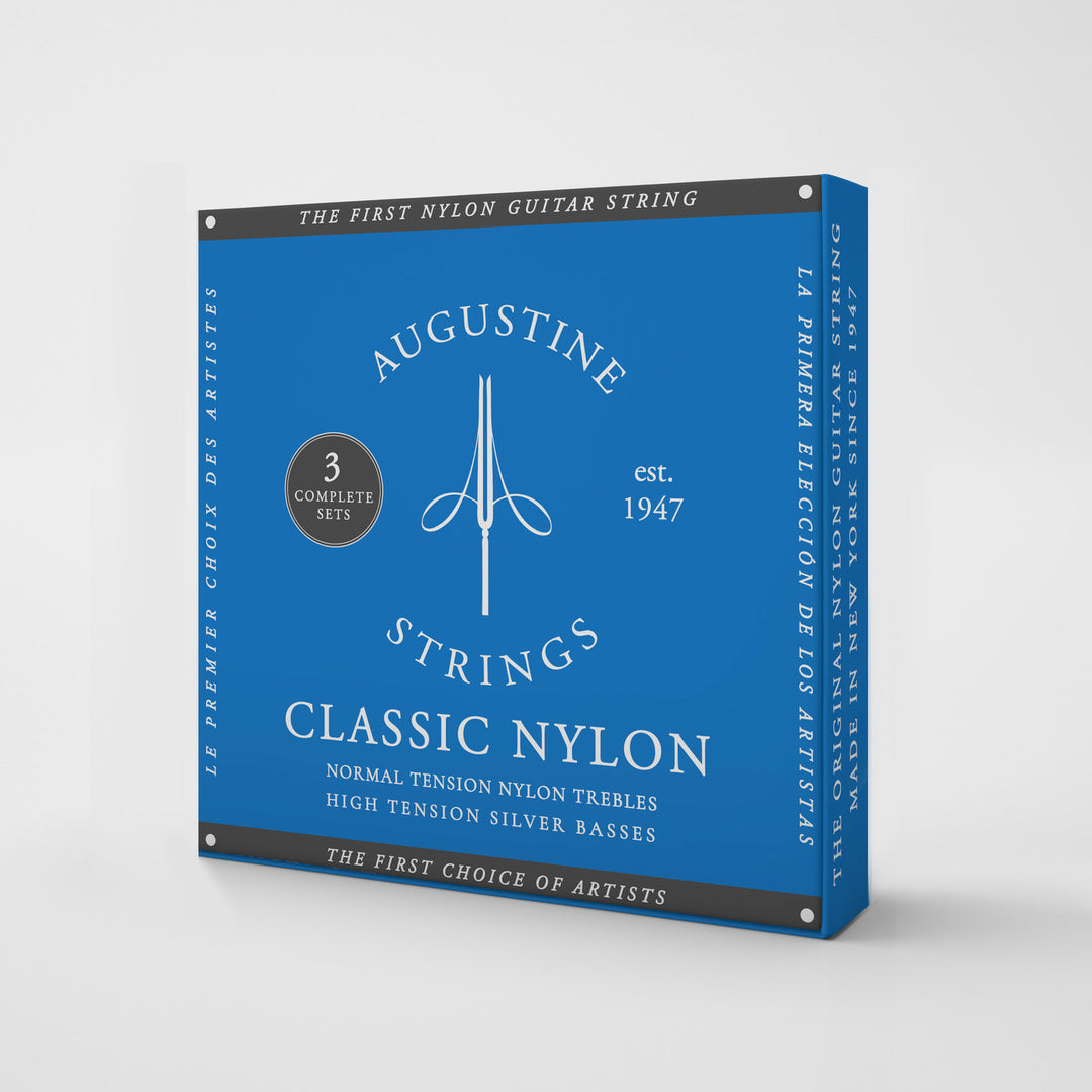 Cuerdas Augustine para guitarra clásica Classic Label - 3 x Set Classic Blue (normal/High)