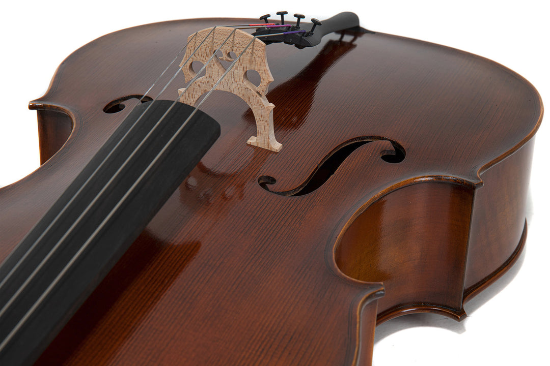 GEWA Cello Allegro Antique - 4/4 (Configurado con cordal de afinación fina Wittner incl. bag, arco de Massaranduba, cuerdas Larsen Aurora)