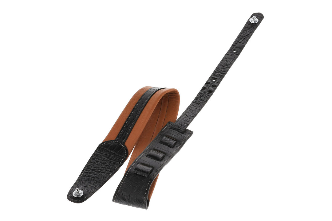 GEWA Straps para Guitarras Prestige 65 acolchada Security Locks - dry sand/black