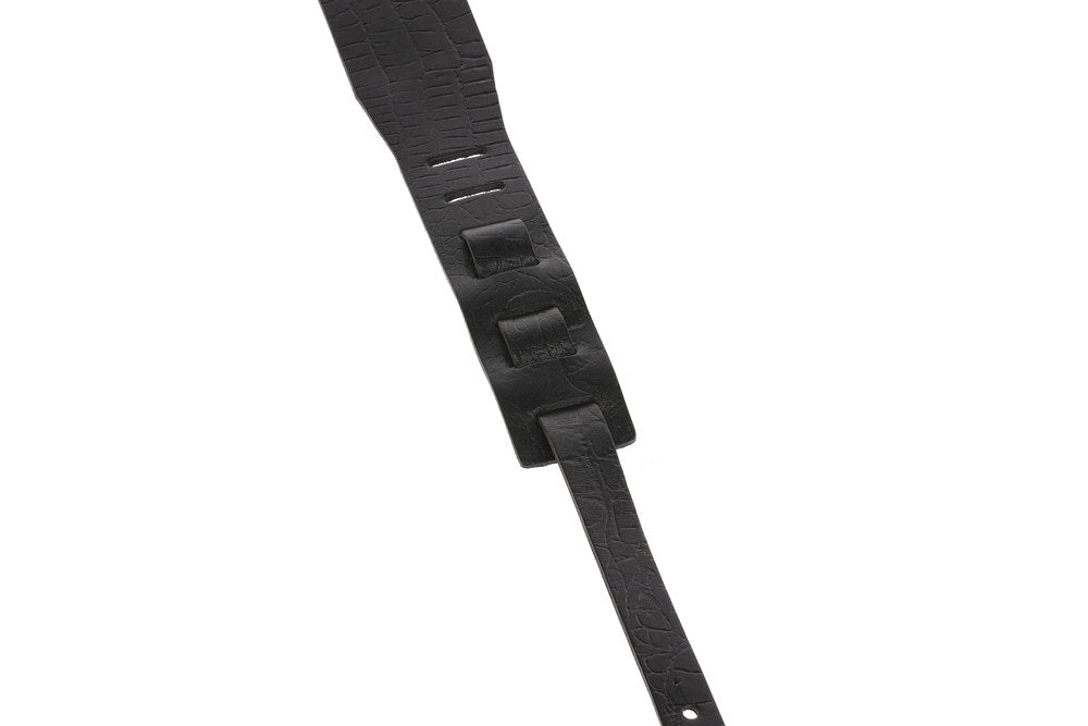 GEWA Premium Plain 70 correa de guitarra con Security Locks, negra, granulada