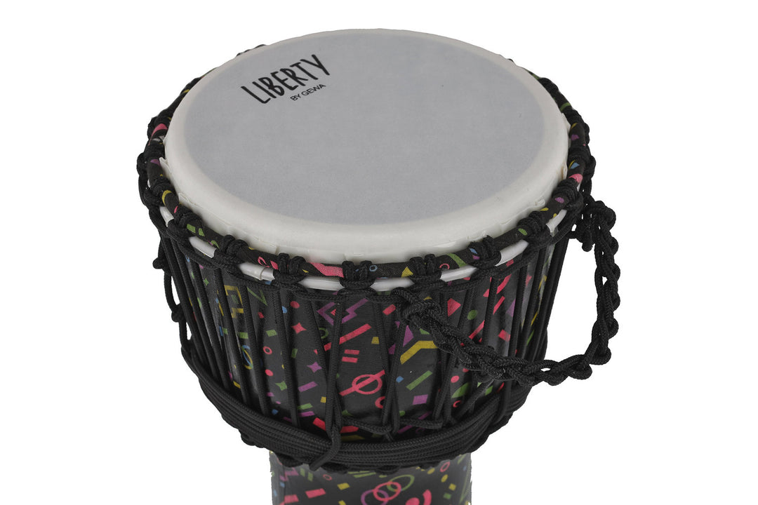 GEWA Djembé Liberty Series afinado con cuerdas - 8" Crazy Neon