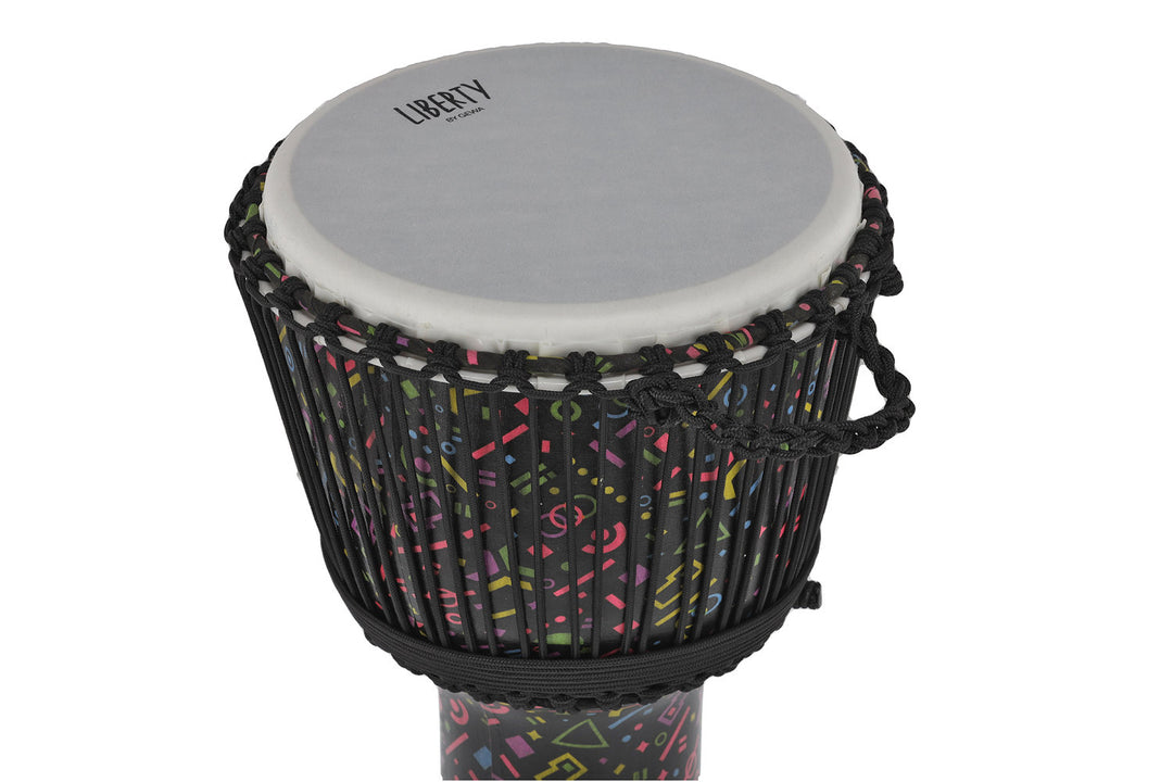 Djembe GEWA Liberty Series afinado con cuerda - 12" Crazy Neon