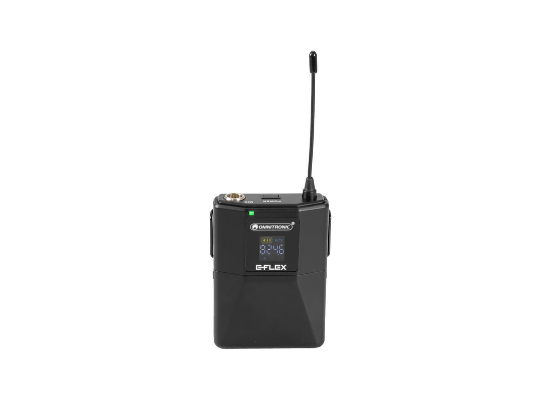 OMNITRONIC UHF E-FLEX petaca 823-832/863-865 MHz