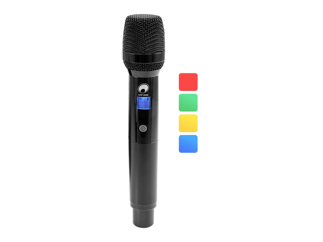 OMNITRONIC UHF-600 Micrófono inalámbrico de mano 823-832/863-865 MHz