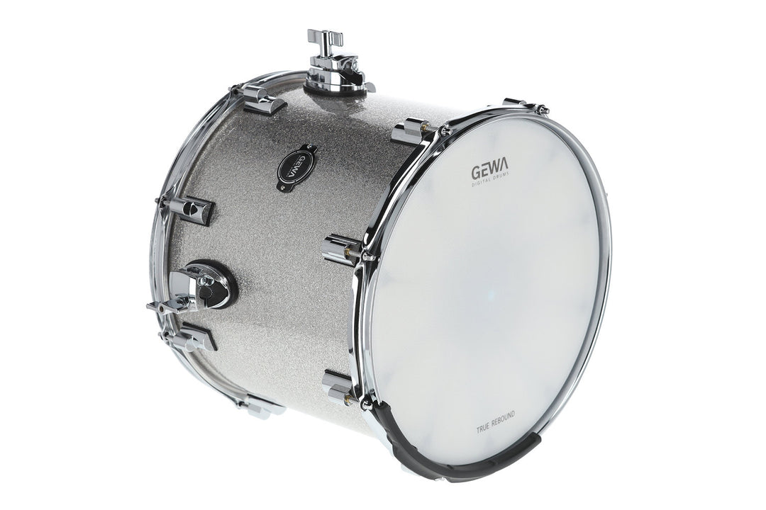 GEWA E-Drum Tom de suelo de carcasa - Silver Sparkle 14" (Silver Sparkle)