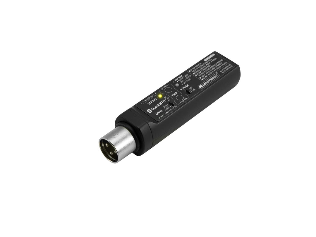 OMNITRONIC QuickBTR-5.0 XLR Aptx Bluetooth 5.0 Receptor