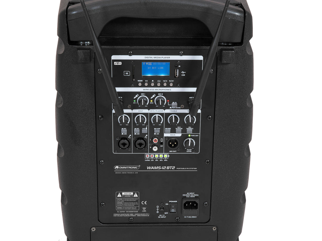OMNITRONIC WAMS-12BT2 sistema PA inalámbrico