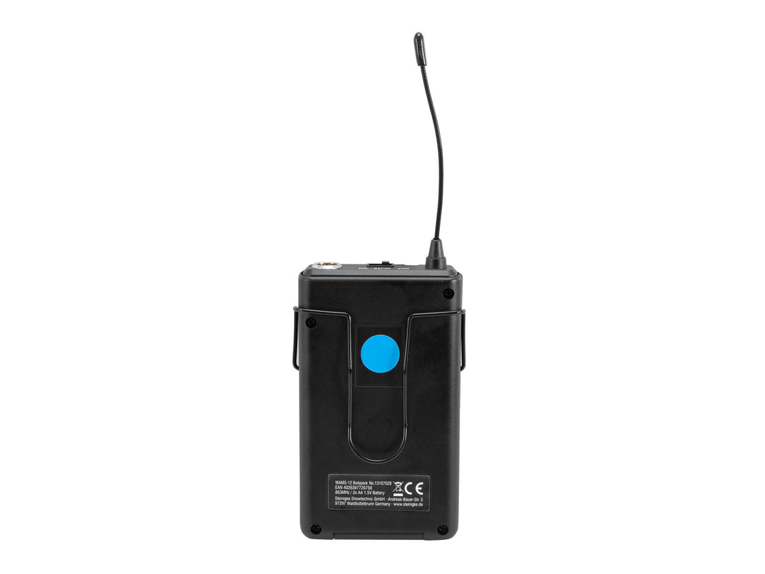OMNITRONIC WAMS-12 transmisor de petaca incluido con auriculares 863MHz