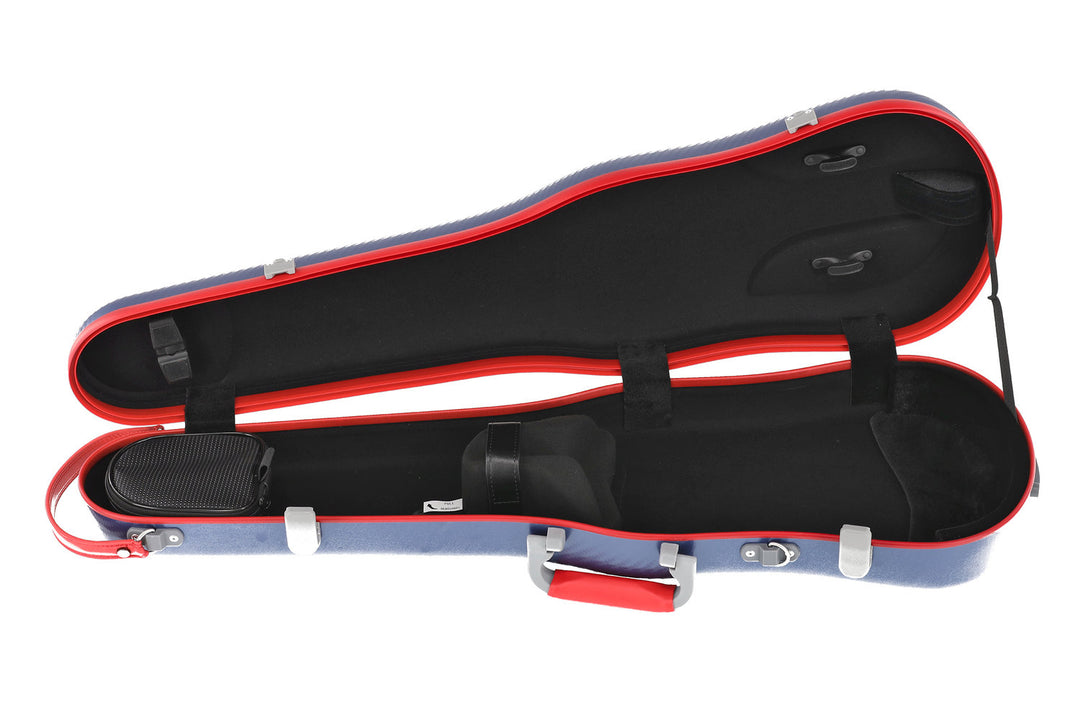PURE GEWA Estuches de violines con forma Polycarbonate FUN - 4/4 - 1/2 (Blue / Black)