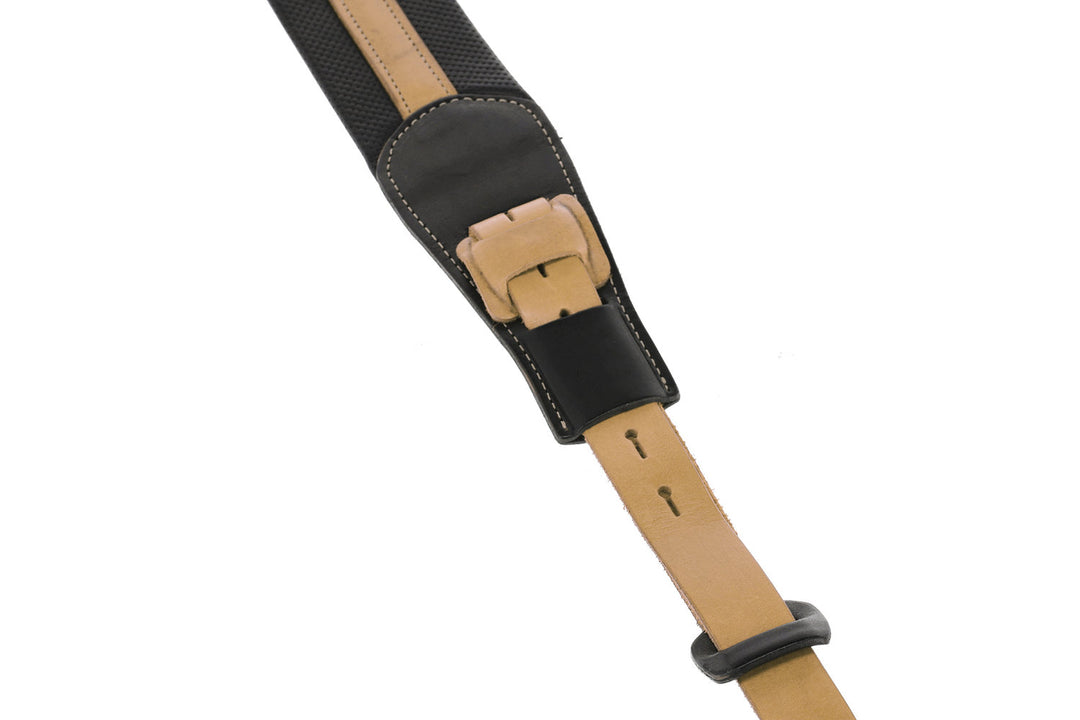 Correas para Guitarras GEWA Prestige 65 acolchadas con cierres de seguridad - negro perforado/marrón