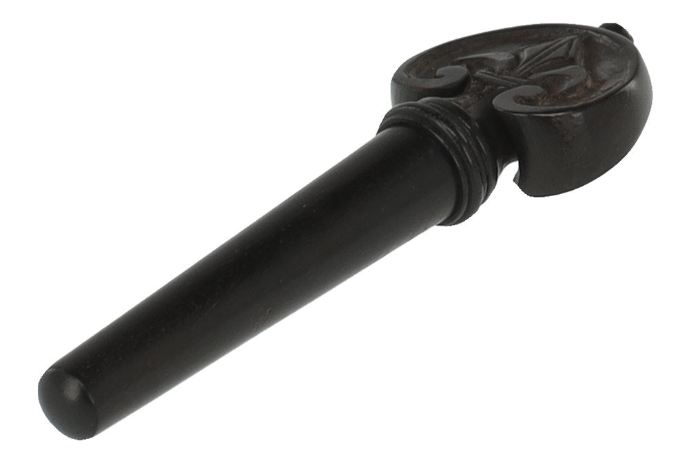 Tornillos barrocos GEWA de ébano, violines 4/4, tallados a mano, botón y anillo negros