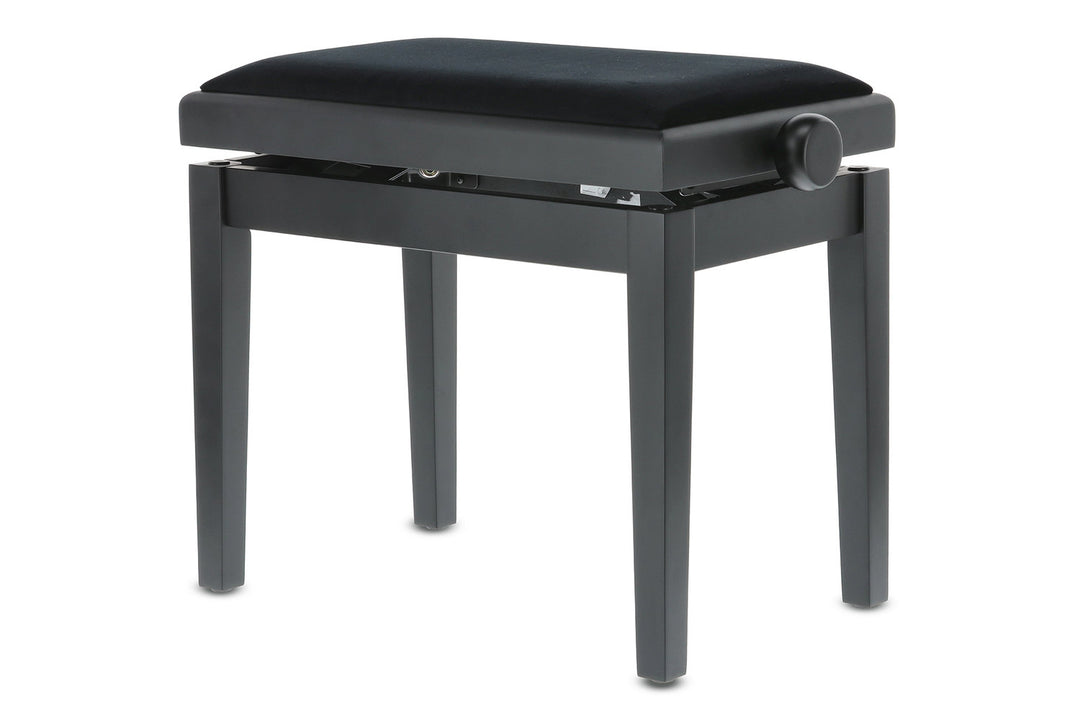 GEWA Banco de piano Deluxe - Black mate (asiento Black)