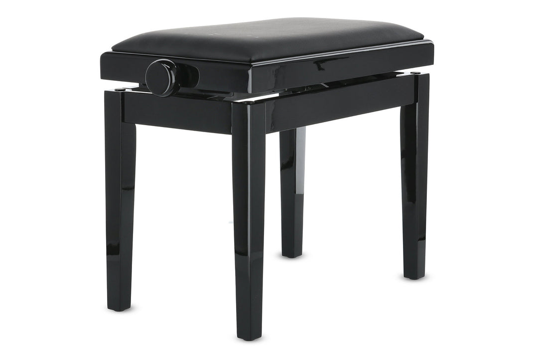 Banqueta de piano GEWA Piano bench Deluxe Vinyl - Black highgloss (Seat black)