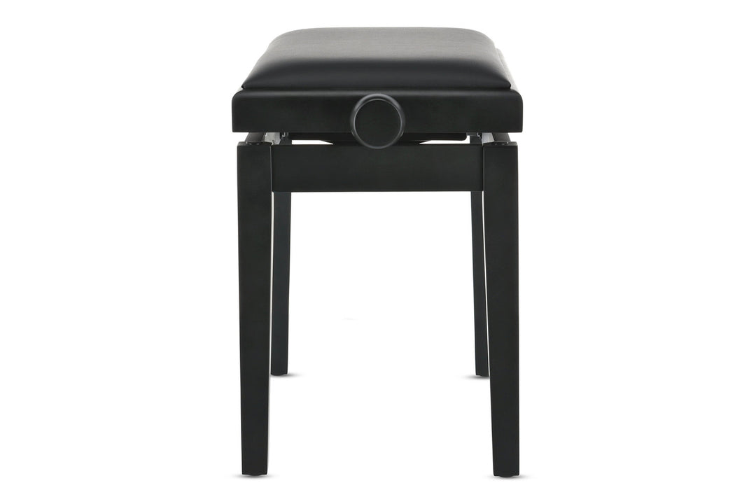 GEWA Banco de piano Deluxe Vinyl - Black mate (asiento negro)