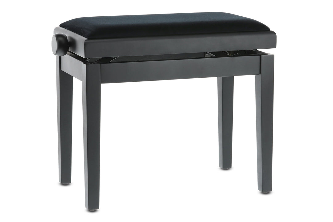 GEWA Banco de piano Deluxe - Black mate (asiento Black)