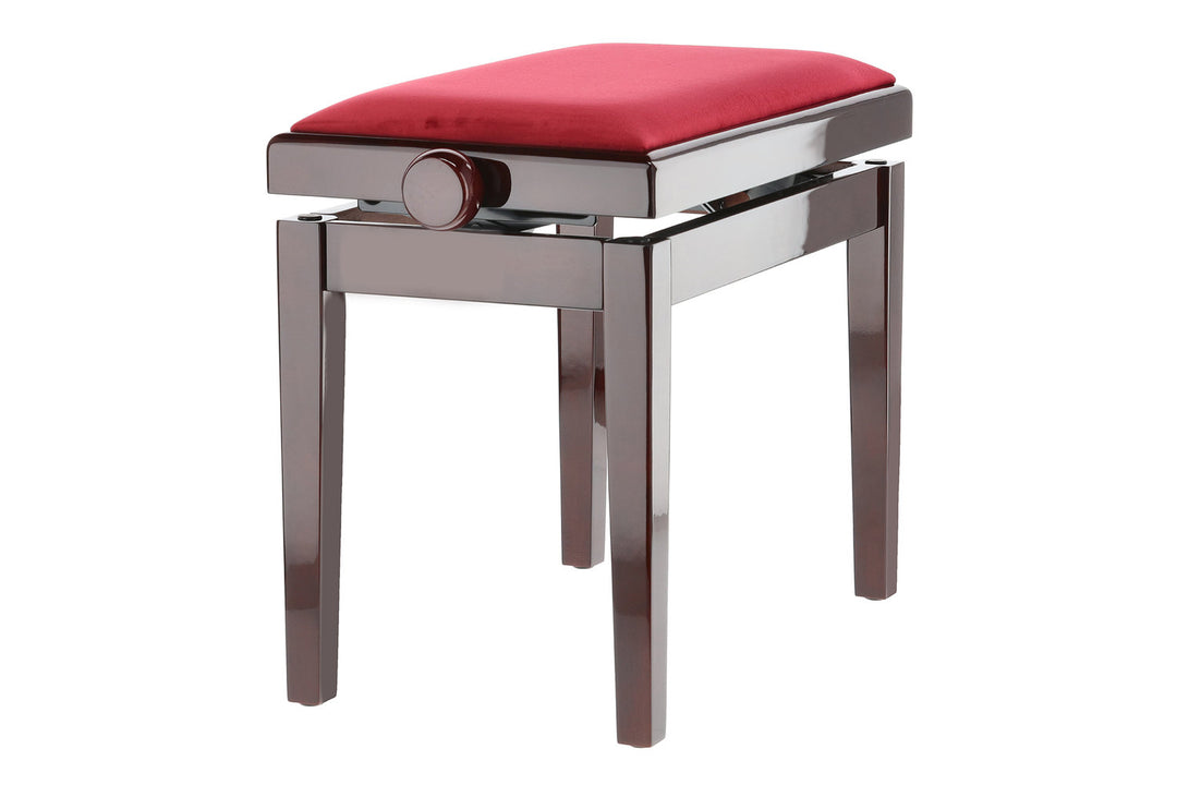 GEWA Banco de piano Deluxe - Caoba highgloss (Asiento Dark red)