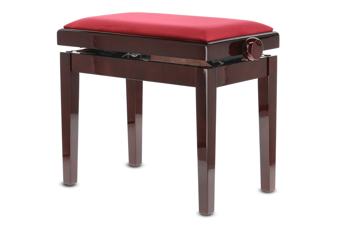 GEWA Banco de piano Deluxe - Caoba highgloss (Asiento Dark red)