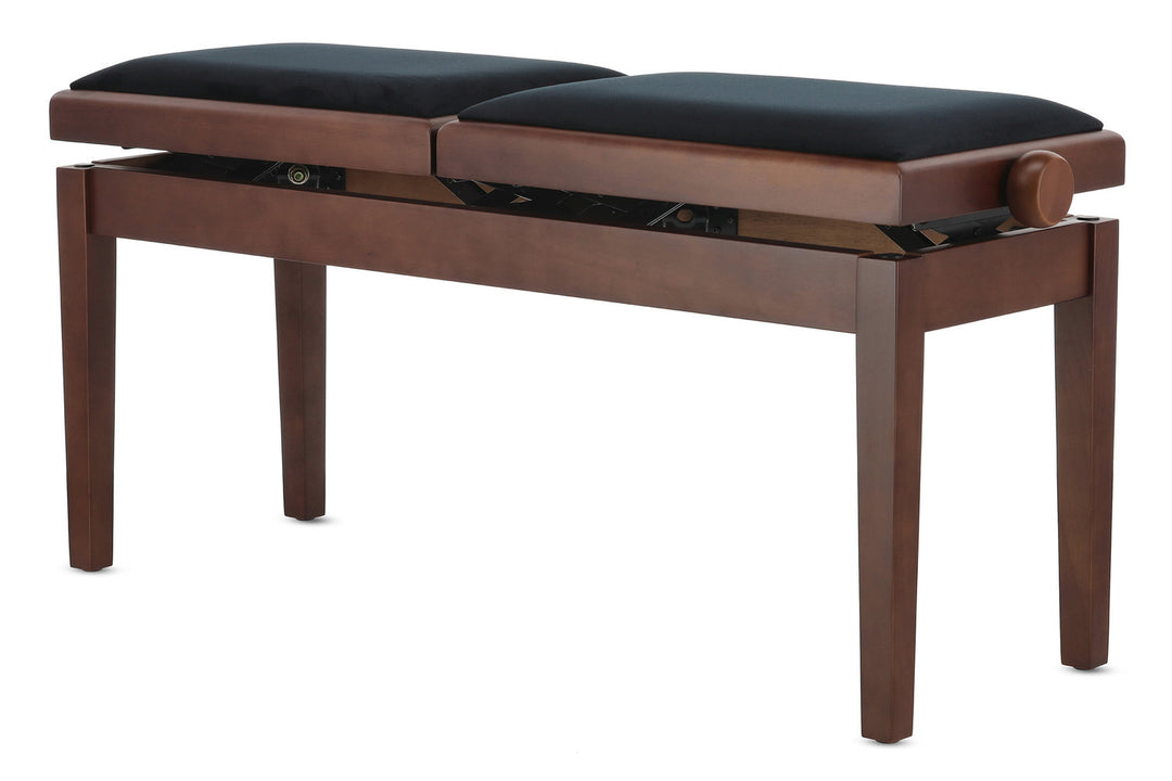 GEWA Banqueta de piano Deluxe Double - nogal mate