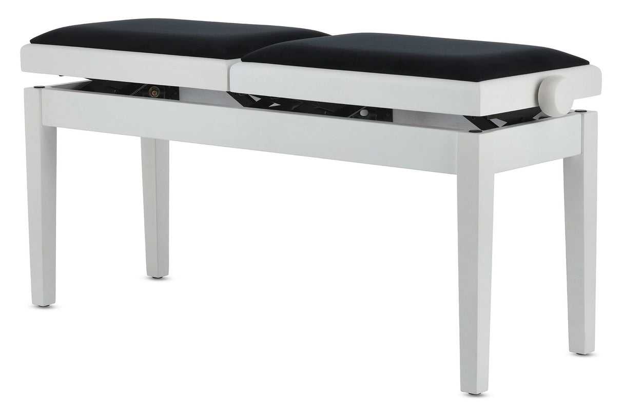 GEWA Piano bench Deluxe Double - White matt