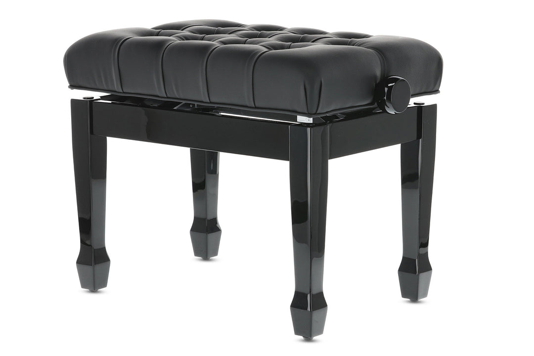 Banco de piano GEWA Deluxe XL Black de alto brillo - Black cover