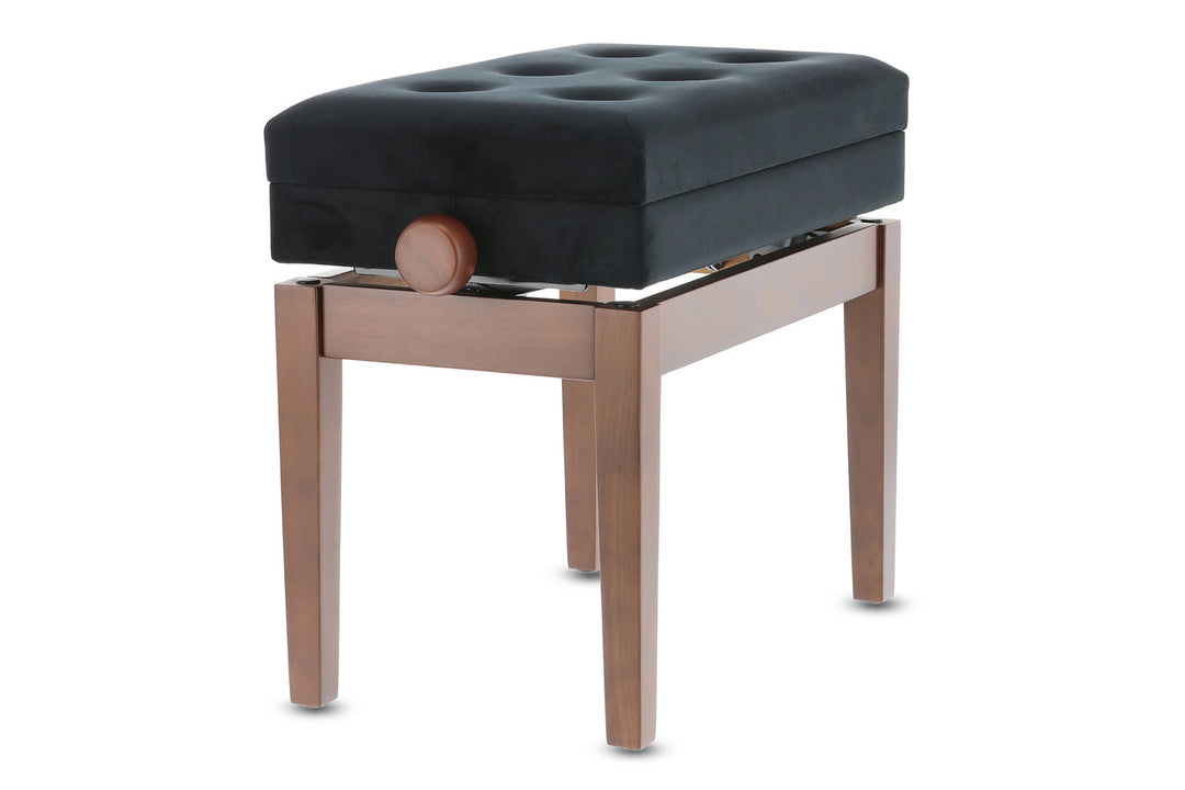 GEWA Banco de piano Deluxe con compartimento - Walnut matt