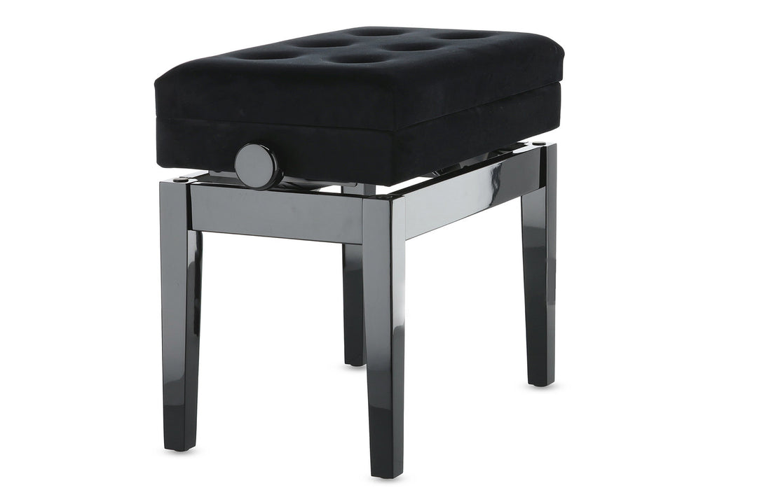 GEWA Piano bench Compartimento Deluxe - Black alto brillo