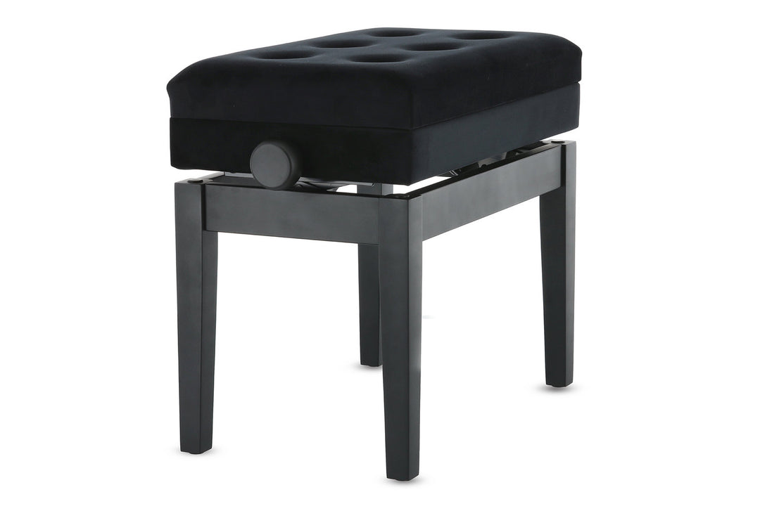 GEWA Banqueta de piano Deluxe con compartimento - Black mate