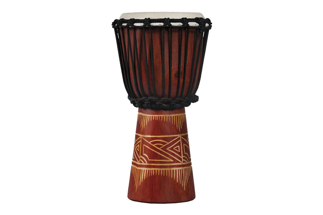 Latin Percussion Djembé World Beat Wood Art - Red/Natural (LP713SR)