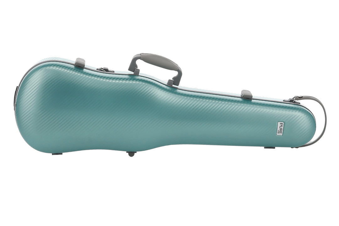 PURE GEWA estuches para Violines con forma de violín de policarbonato FUN - 4/4 - 1/2 (Green / Black)