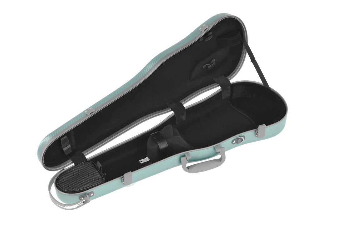 PURE GEWA estuches para Violines con forma de violín de policarbonato FUN - 4/4 - 1/2 (Green / Black)