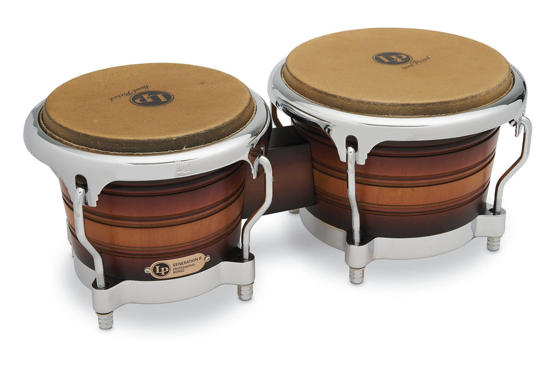 Bongo Latin Percussion Generation II Wood - Antique Sunburst (LP201AX-2MSB)
