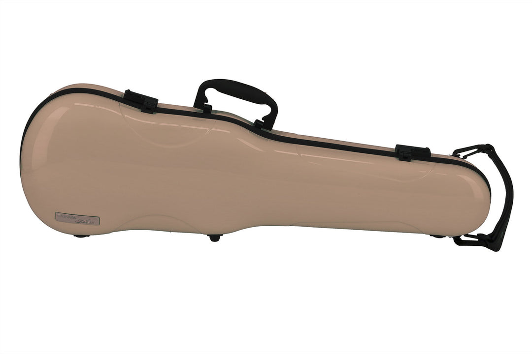 Estuches para violín con forma GEWA Air 1.7 - Beige high gloss (con asa lateral)
