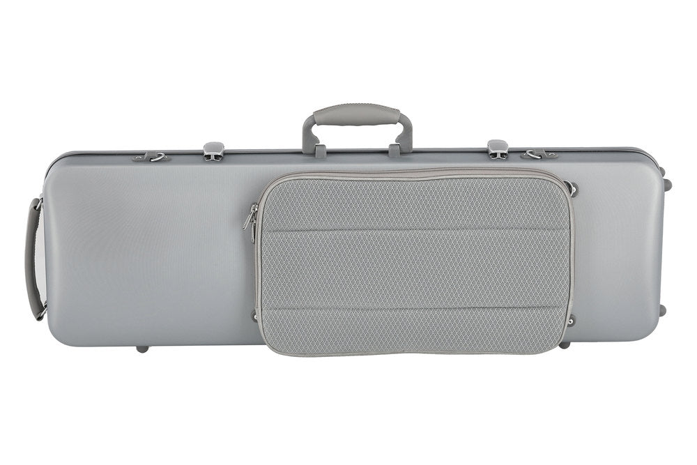 GEWA Polycarbonate violinkasse 1/2-4/4, sølv