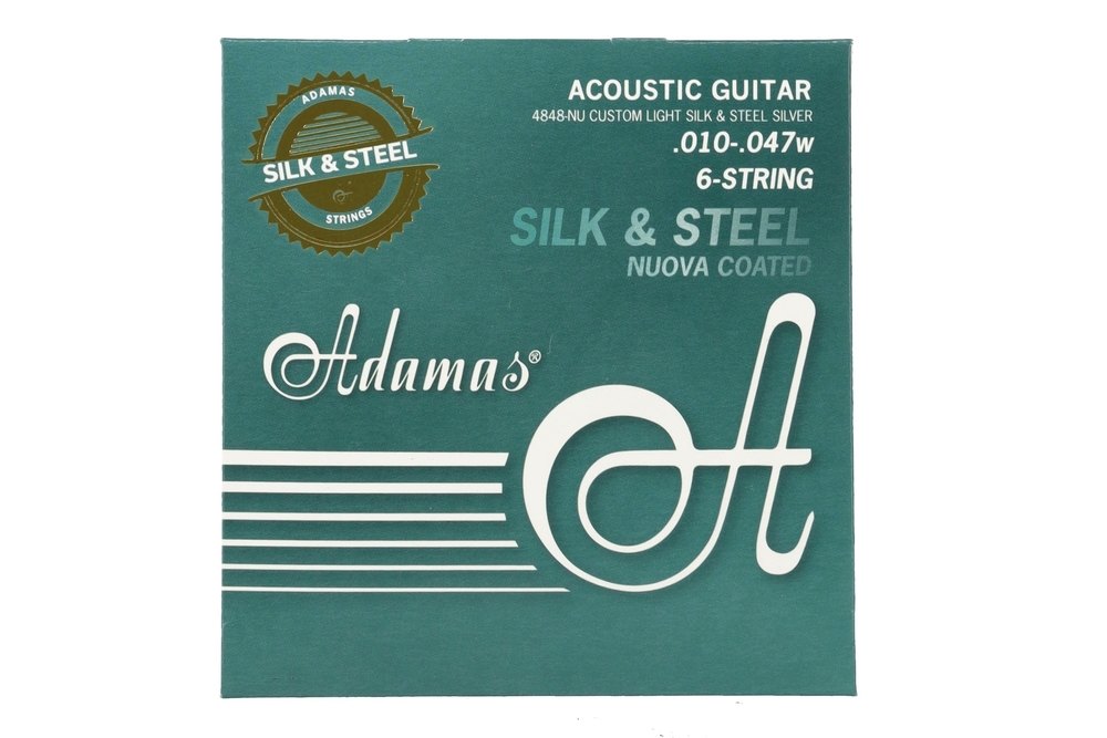Cuerdas de guitarra Adamas Silk & Steel 4848-NU, Custom-Light .010-.047
