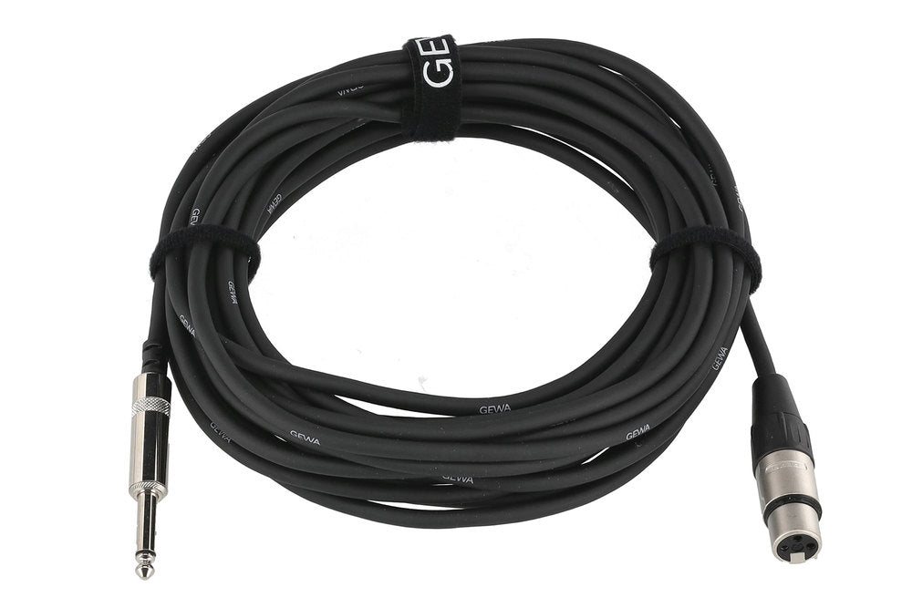GEWA Pro Line cable de micrófono 9 m, XLR hembra a jack mono