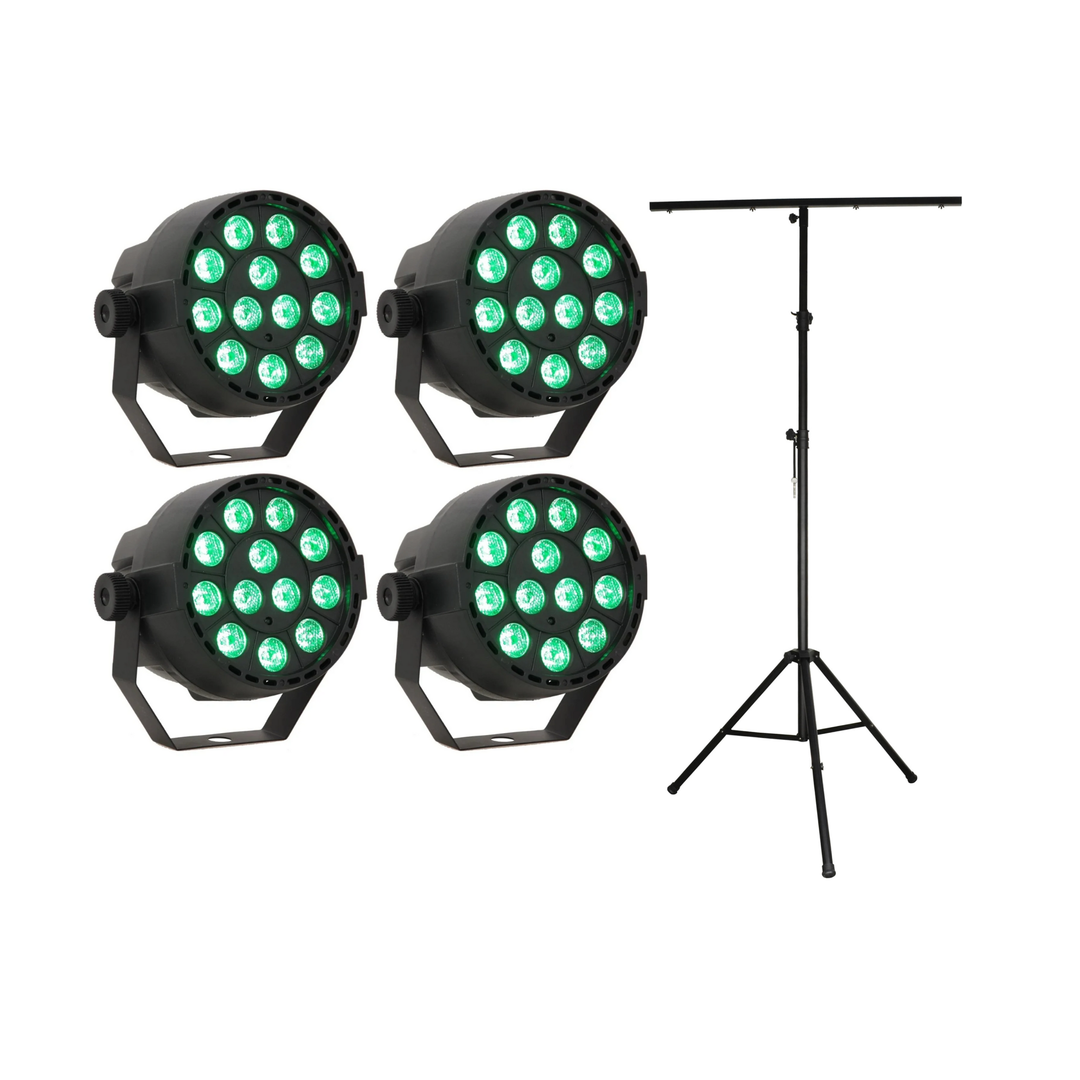 LED Spot Multicolor con control remoto (12x3W) & Perfex Trípode de Luz