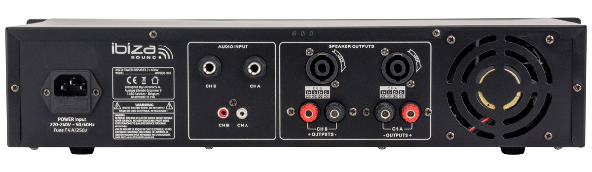 Ibiza AMP600-MKII Power Amplifier (2x480W)